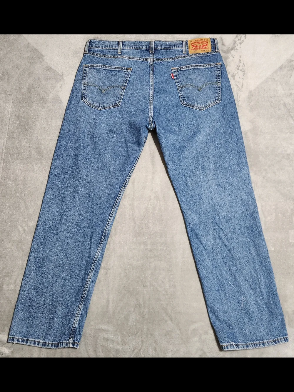 Levi's 505 Regular Straight Leg Jeans 38x30 Blue